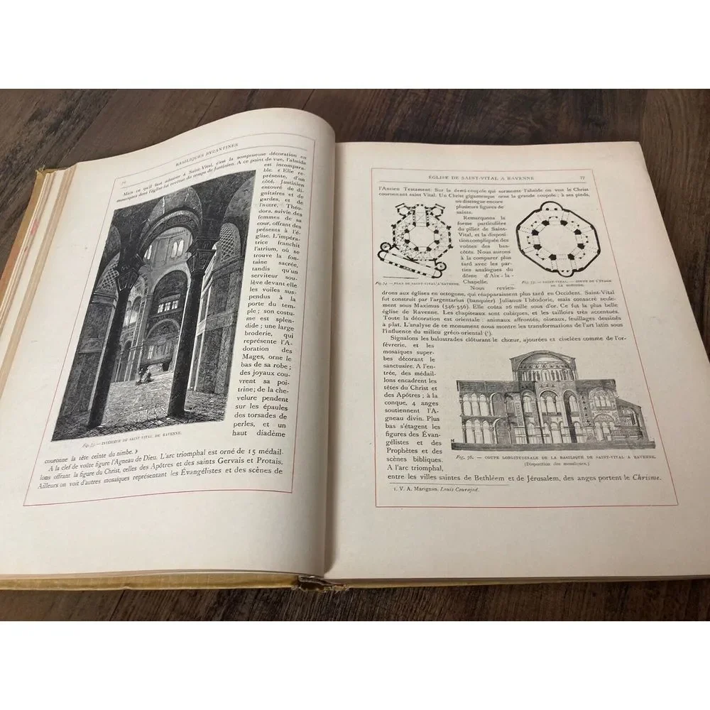 Les cathédrales et Basiliques French Antique Book‎